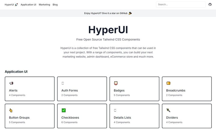 HyperUI : Tailwind CSS Components